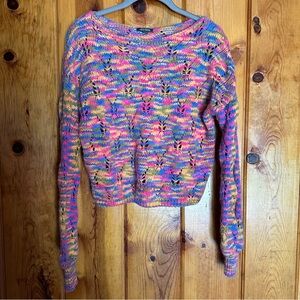 Wild Fable Colorful Cropped Sweater
